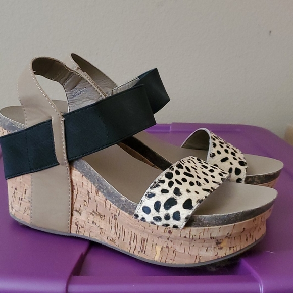 Corkys Shoes - Corky's Leopard Wedges